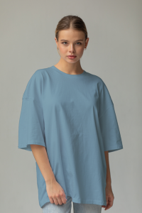 WOMEN'S T-SHIRT (BLUE SURF) | Women's Oversize T-shirt | Retro Store