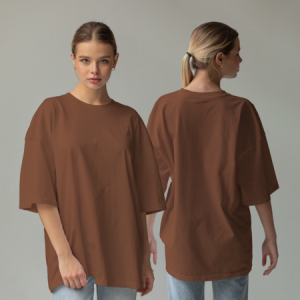WOMEN'S T-SHIRT (BROWN) | Women's Oversize T-shirt | Retro Store