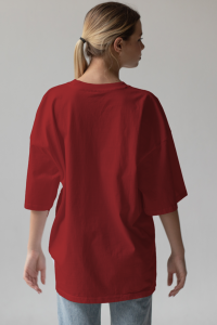 WOMEN'S T-SHIRT (RED) | Women's Oversize T-shirt | Retro Store