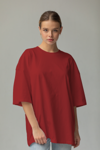 WOMEN'S T-SHIRT (RED) | Women's Oversize T-shirt | Retro Store